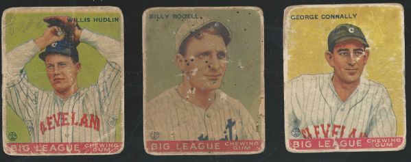 1933 Goudey Baseball Card Lot of (3)