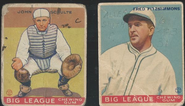 1933 Goudey Baseball Card Lot of (2) 