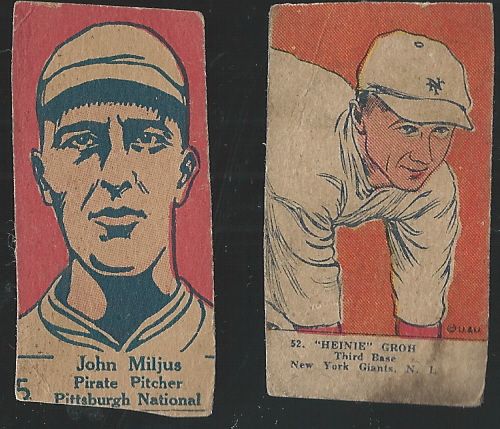 1920's Baseball Strip Card Lot of (2)