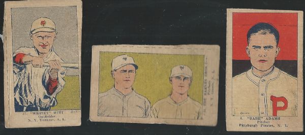 1920's Baseball Strip Card Lot of (3)