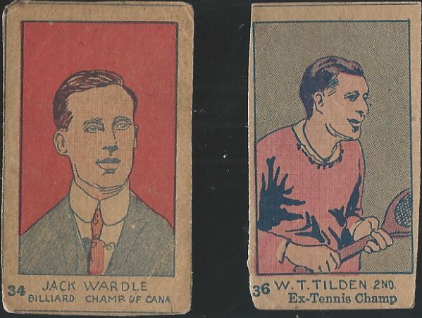 1920's Tennis & Billiards Strip Card Lot of (2)