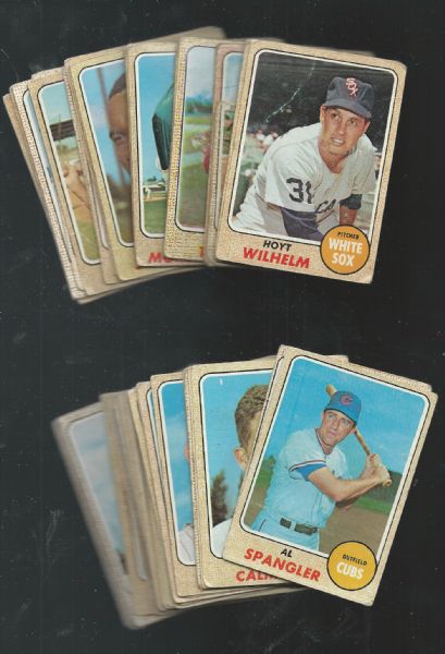 1968 Topps Baseball Cards Lot of (50) 