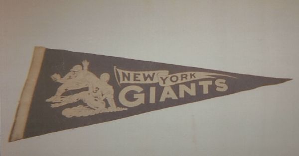 1940's NY Baseball Giants Plush Felt Pennant