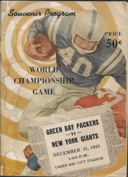 1961 NFL Championship Official Game Program at Green Bay 