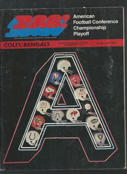1970 AFC Championship Playoff Official Program 