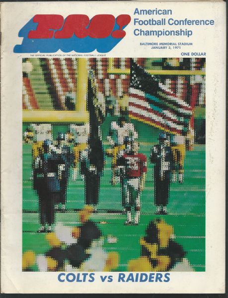 1970 AFC Championship Program (Colts vs Raiders) 