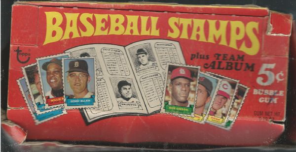 1969 Topps Stamps Empty Wax Box 