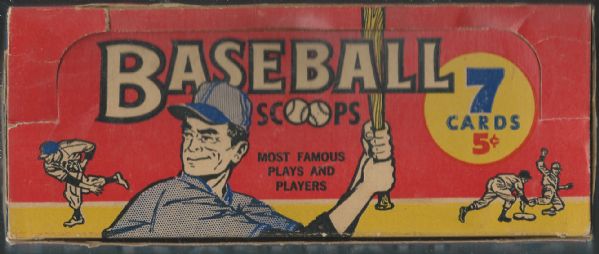 1961 Baseball Nu-Scoops Empty Wax Display Box 