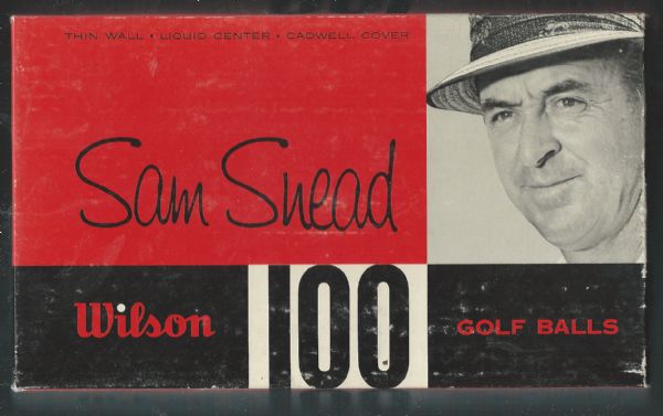 Circa 1950's/60's Sam Snead Empty Golf Ball Picture Display Box 