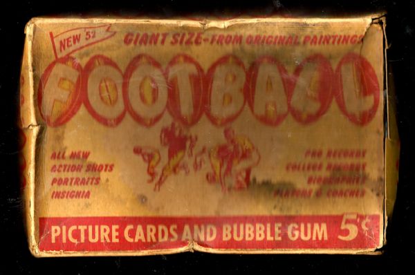 1952 Bowman Football Cards Empty Wax Display Box - Very Scarce