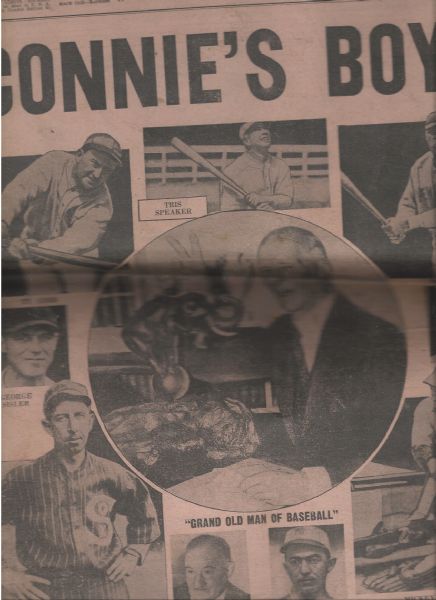 1941 Connie Mack (50) Years Golden Anniversary Manager Fete Newspaper