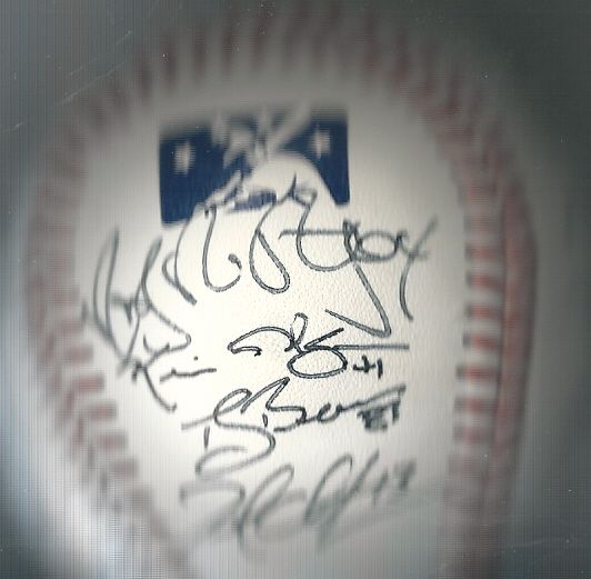 2006 Trenton Thunder (Yankees AA Affiliate) Team Signed Baseball with Phil Hughes