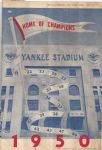 1950 NY Yankees Program vs Boston Red Sox