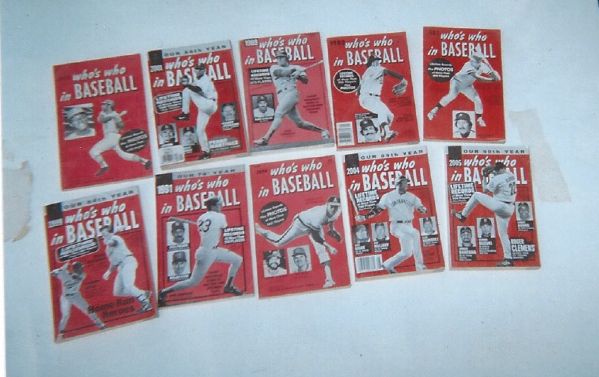 1972 - 2005 Who's Who in Baseball Big Lot of (10) Issues