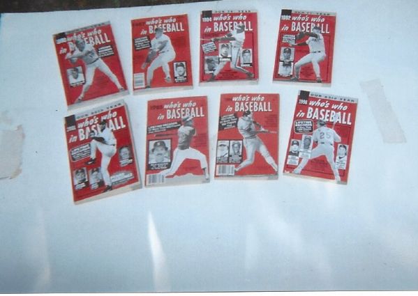 1984 - 2001 Who's Who in Baseball Lot of (8) Stellar Issues