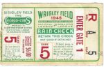 1945 World Series Ticket Game # 5 at Wrigley Field