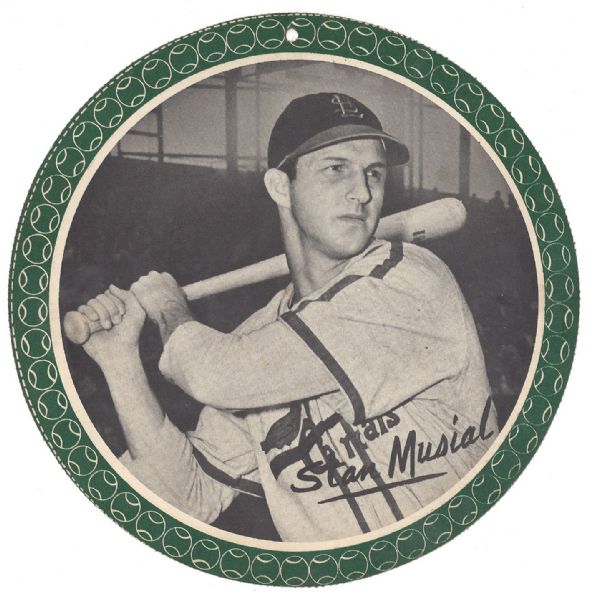 1950 Stan Musial All-Star Pin-Up Disc