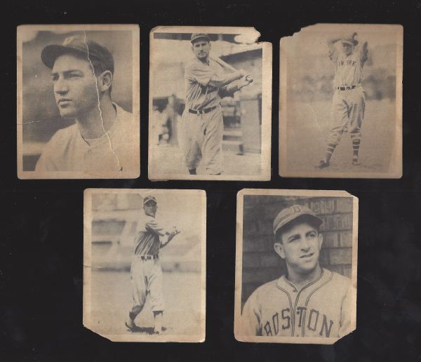 1939 Play Ball Lot of (5) Lesser Condition Cards