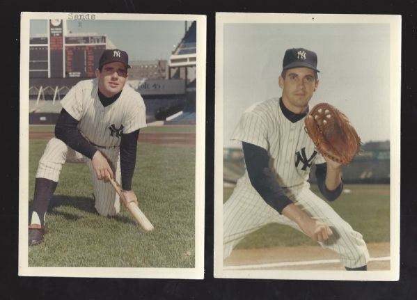 C. Late 1960's NY Yankees Publicity Photo Lot of (2) 