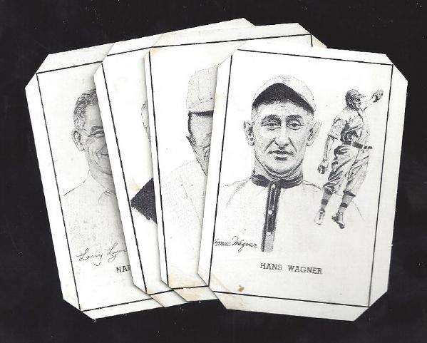 1950 Callahan's Baseball Card Lot of (4) with Honus Wagner