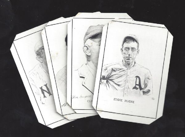 1950 Callahan's Baseball Card Lot of (4) with Eddie Plank