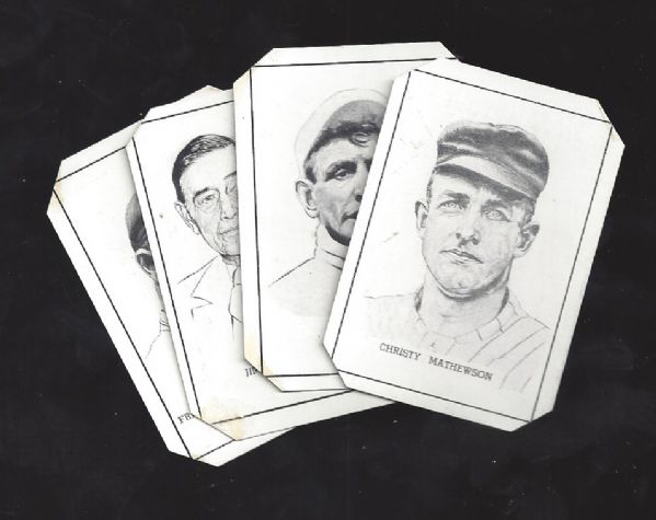 1950 Callahan's Baseball Card Lot of (4) with Christy Mathewson