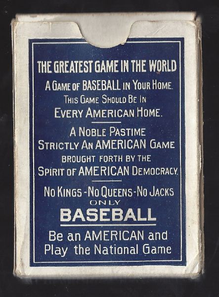  C. 1917 Baseball Game Playing Card Deck with Box 