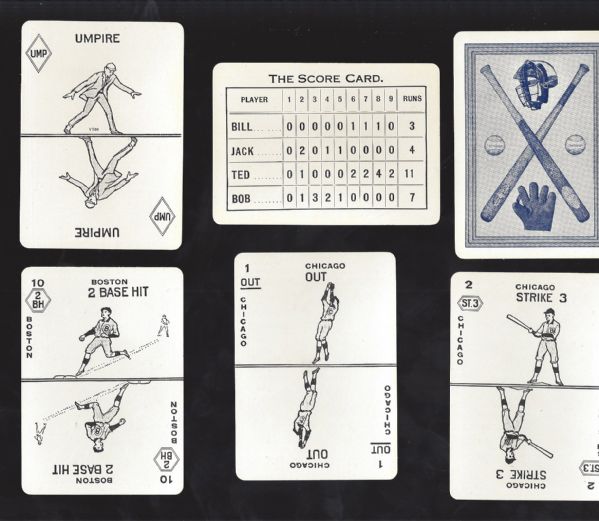  C. 1917 Baseball Game Playing Card Deck with Box 