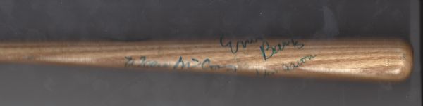 Mini Bat Signed by (6) Members of the 500 HR Club