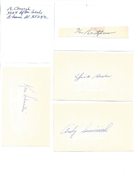 1950 Philadelphia Phillies (NL Champs) Whiz Kids Autograph Lot of (5) 