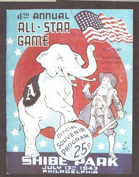 1943 MLB All-Star Game Program at Shibe Park