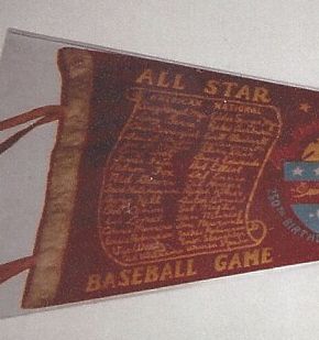 1951 MLB All-Star Game at Detroit Scroll Pennant with Raised City Seal