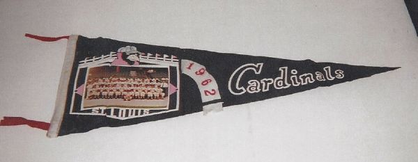 1962 St. Louis Cardinals Team Picture Pennant