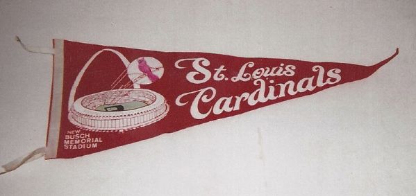 1966 St. Louis Cardinals New Busch Stadium Full Size Pennant