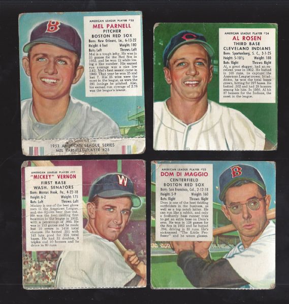 1953 Red Man Tobacco Cards Lot of (4) 