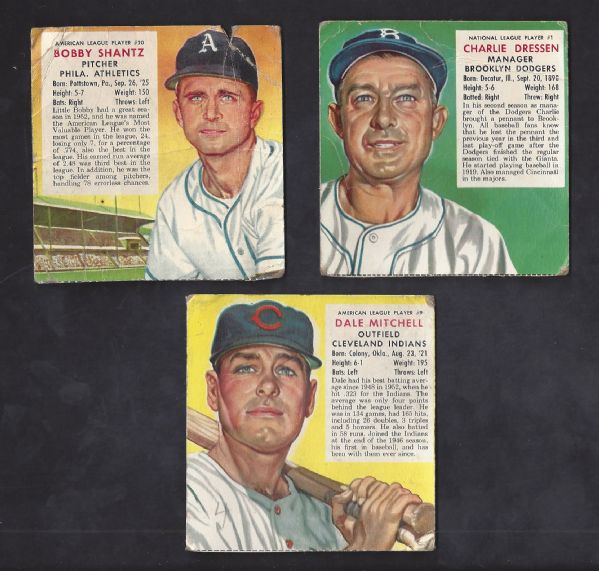 1953 Red Man Tobacco Lot of (3) Baseball cards