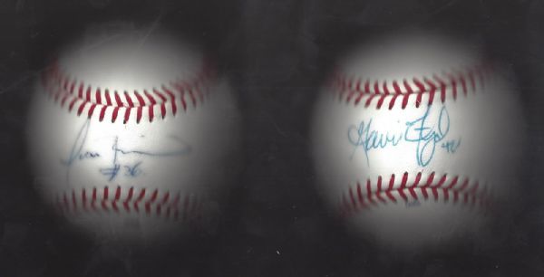 Gavin Floyd & Juan Rivera (Eastern League) Lot of (2) Autographed Baseballs