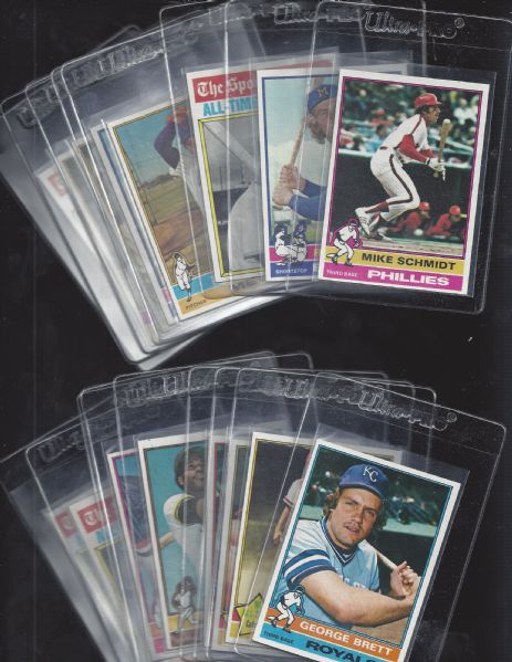 1976 Topps Baseball Card Set Full and Complete from 1 - 660 (Ex - Mint) 