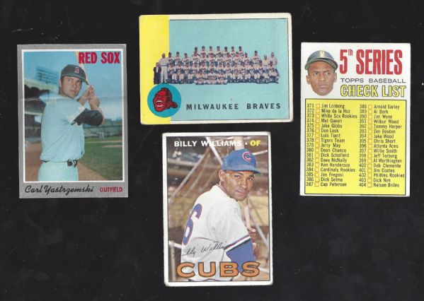  1960's - 70's Baseball Card Lot of (4) Items 