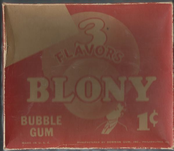 C. Late 1940's Early 50's Blony Gum 1 Cent Empty Display Box