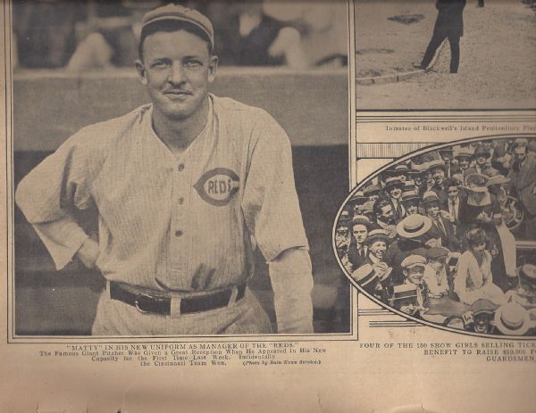 1916 Christy Mathewson (HOF) Rotogravure Section