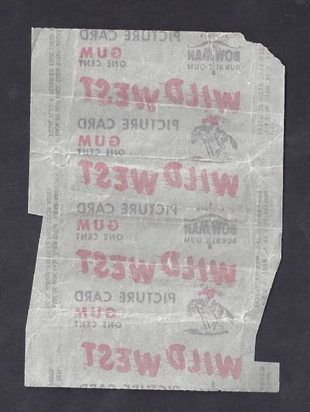 1949 Bowman Gum Wild West Cards 1 Cent Wrapper