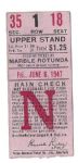 1947 Brooklyn Dodgers (NL Champions) Ticket Stub 