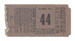 Circa late 1940s Brooklyn Dodgers Ticket Stub