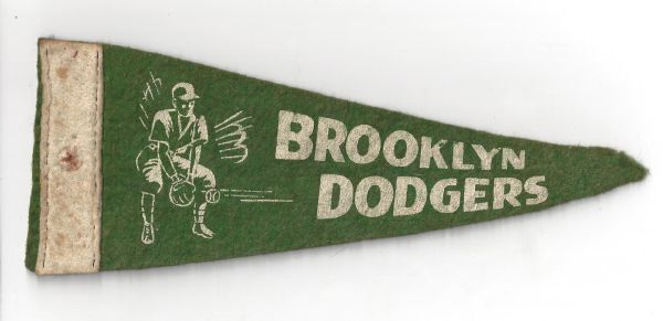 1950's Brooklyn Dodgers Mini Pennant