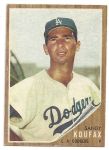 1962 Sandy Koufax Topps Baseball Card
