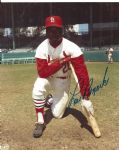 Lou Brock (St. Louis Cardinals) Autographed 8" x 10" Photo