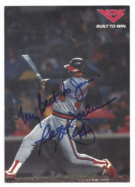 Reggie Jackson (HOF) Personalized Autographed Small Size Photo