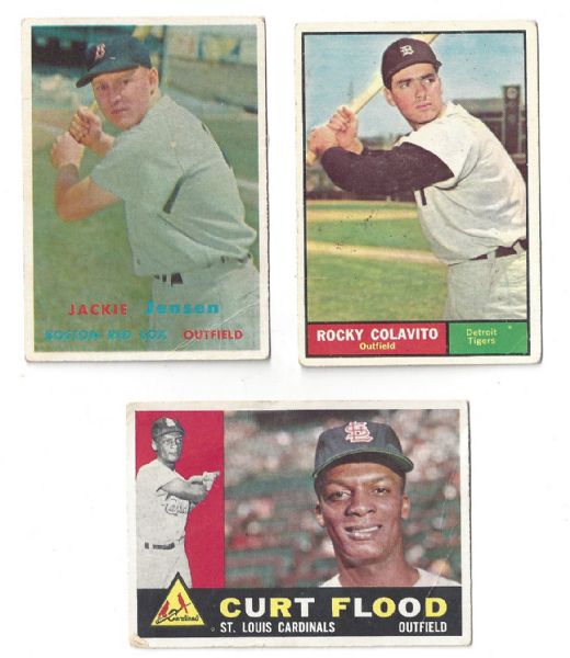 1950's/60's Baseball Semi-Star Lot of (3) 