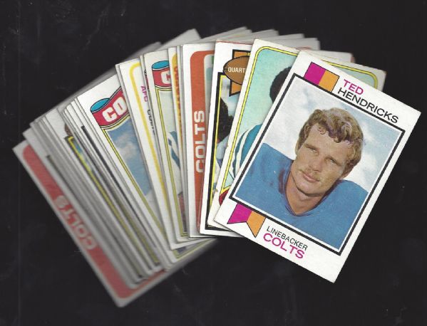 1970's Baltimore Colts (NFL) Lot of (30) Football Cards